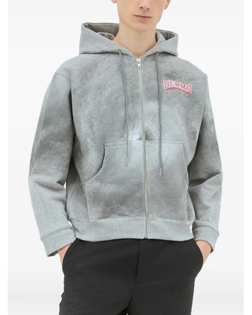 Demon Gray Hurricane Zip-Up Hoodie for men