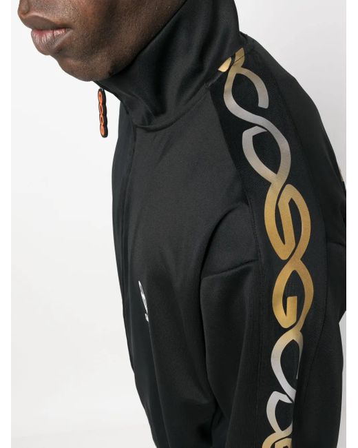 Gcds Black Reflective Logo-Print Sweatshirt for men