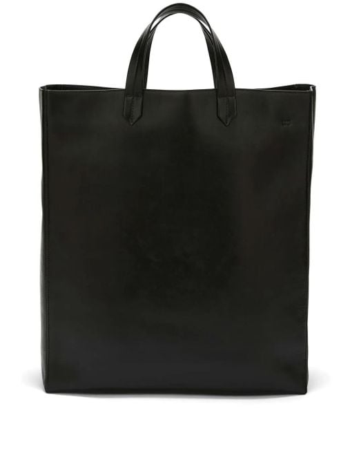 Jil Sander Black Square Shopper Large Handbag for men