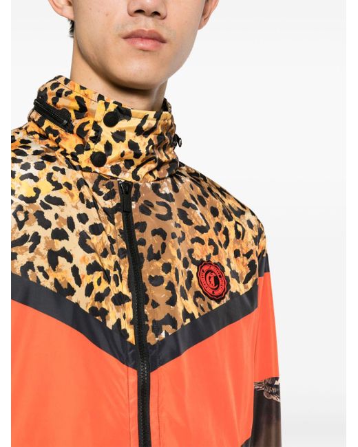 Just Cavalli Orange Angel Tiger-print Bomber Jacket for men