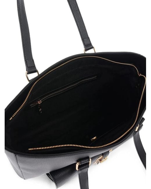 Love Moschino Black Logo-Embossed Tote Bag