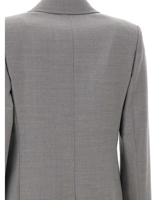 Max Mara Gray Bolsena Single-Breasted Blazer
