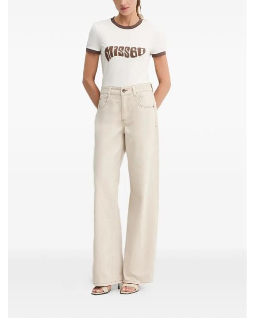 Miss Sixty Natural Five-Pocket Logo-Patch Jeans