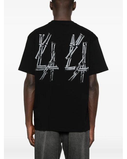 44 Label Group Black Screws T-Shirt for men