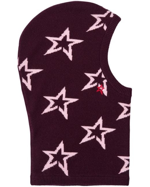 Perfect Moment Purple Star-Print Balaclava