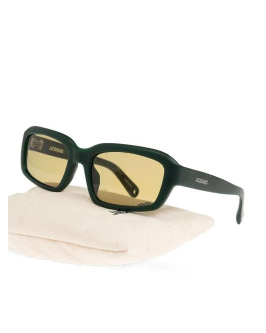 Jacquemus Natural X Linda Farrow Marino Rectangle-Frame Sunglasses