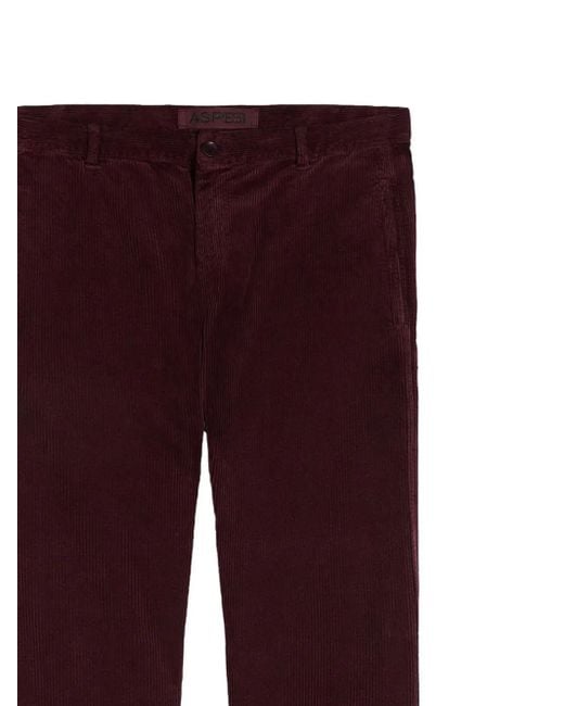 Aspesi Purple Corduroy Trousers for men