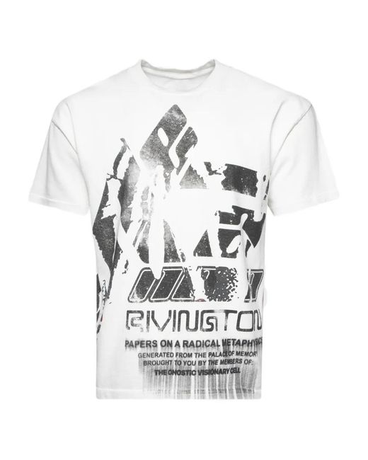RRR123 White Graphic-Print T-Shirt for men