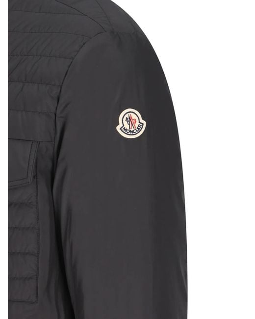 Moncler Black Quilted Panelled Jacket for men
