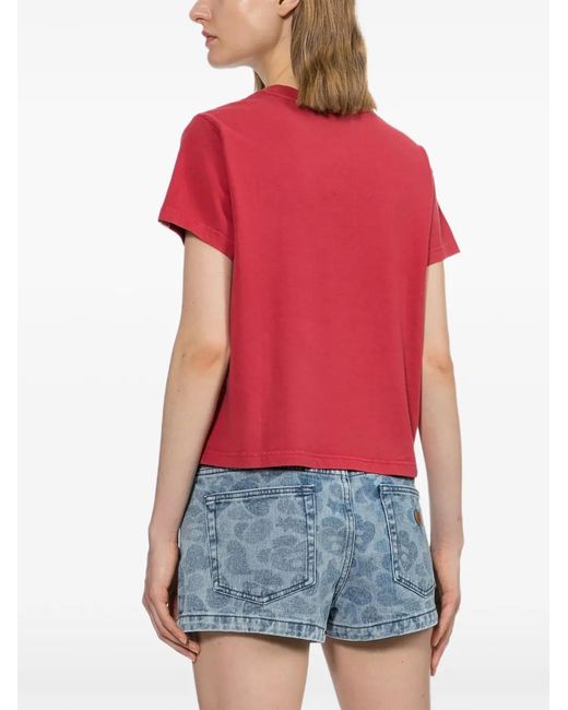 AAPE BY A BATHING AP Red Logo-Print T-Shirt