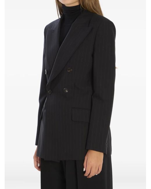 Gucci Black Pinstripe Double-Breasted Jacket