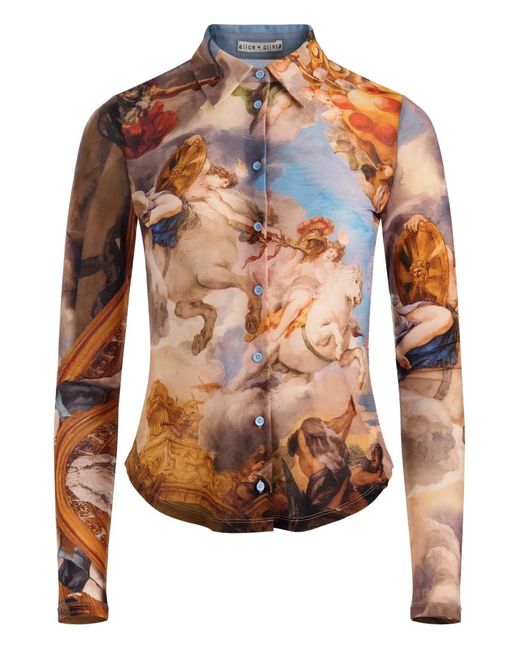 Alice + Olivia Button-Down Overhemd in het Brown