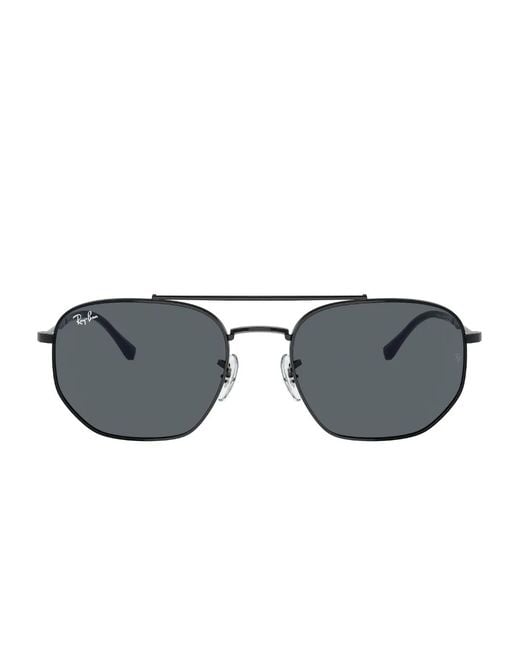 Ray-Ban Blue Logo-Engraved Square-Frame Sunglasses