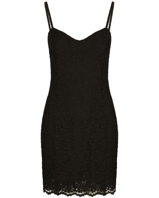 Dolce & Gabbana Black Kim Short Lace Dress