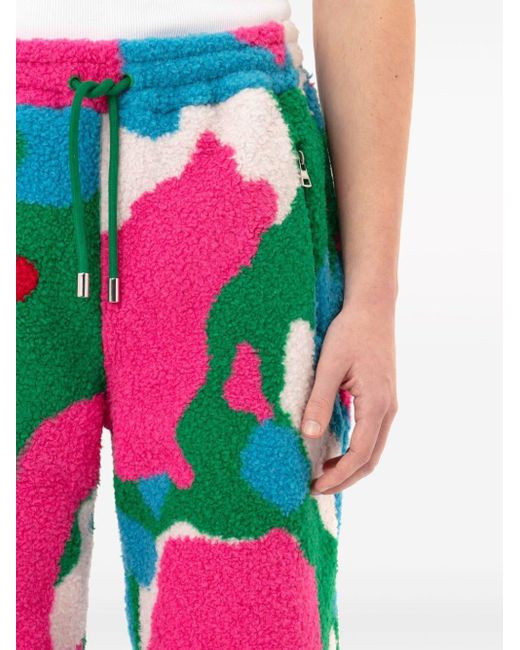 J.W. Anderson Pink Graphic-print Fleece Trousers for men