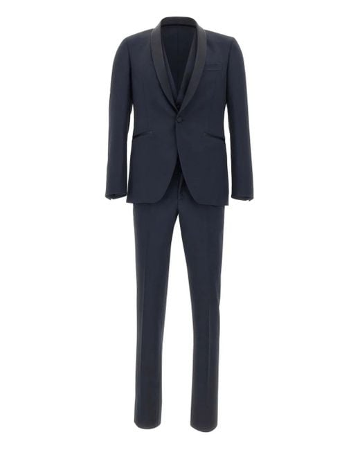 Costume Trois Pièces À Col Châle Carlo Pignatelli pour homme en coloris Blue