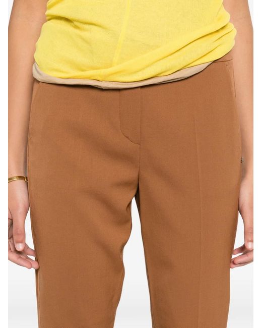 Sportmax Brown Slit Trousers