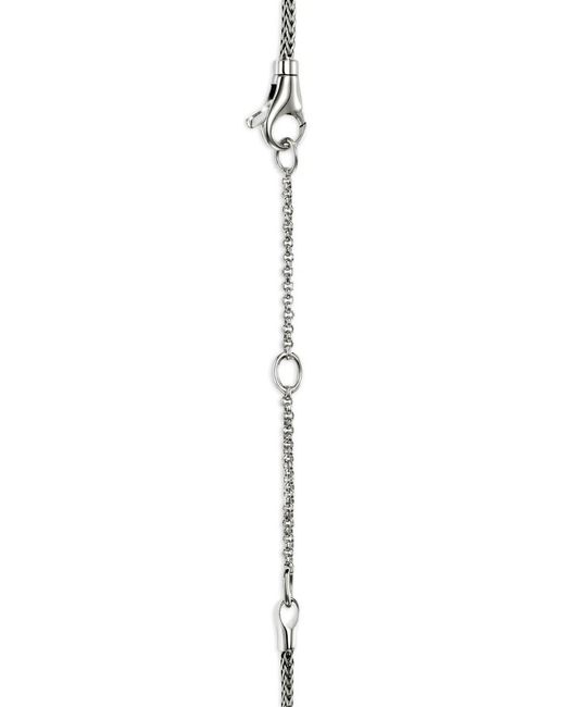 John Hardy Metallic Diamond Stud-Detail Lariat Necklace