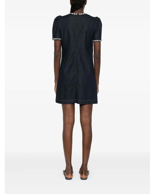 Abito Corto Denim Con Decorazione di Zimmermann in Black