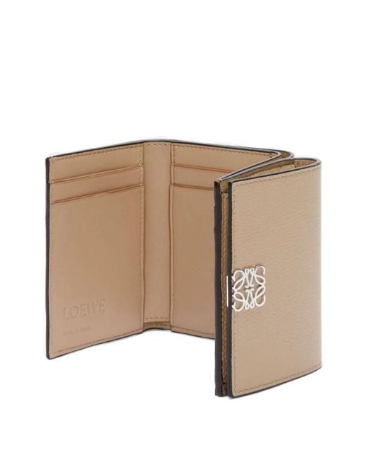 Loewe Natural Anagram Trifold Wallet