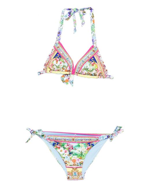 Bikini con estampado floral Camilla de color White