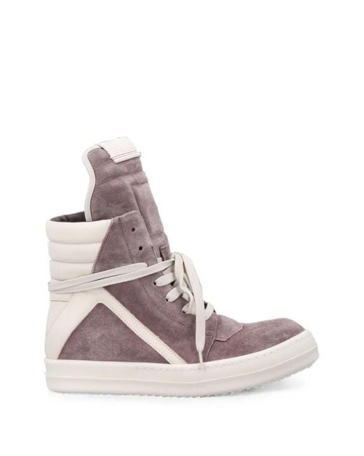 Rick Owens Pink Geobasket High-Top Sneakers