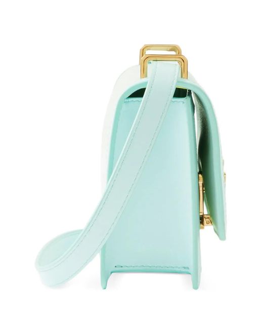 Burberry Blue Mini Tb-logo Crossbody Bag