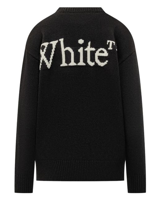Off-White c/o Virgil Abloh Black Logo-Intarsia Sweater