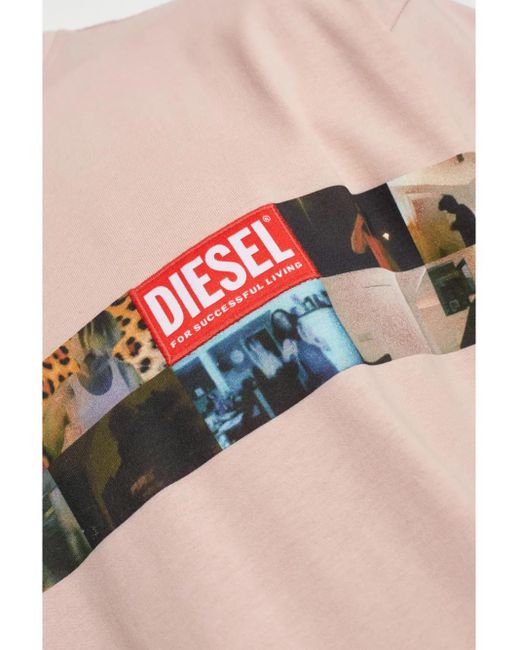 DIESEL Pink T-Boxty T-Shirt for men