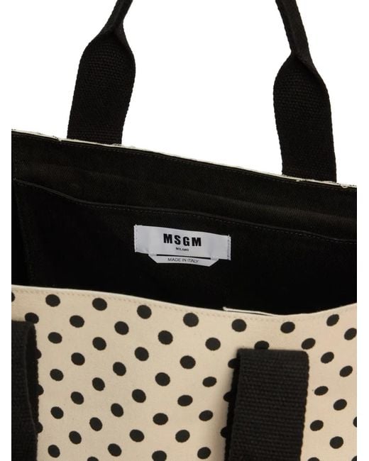 MSGM Multicolor Logo-Print Tote Bag
