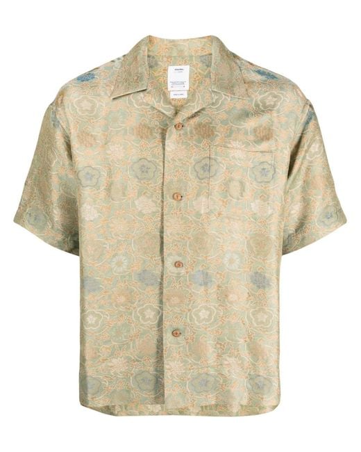 Visvim Natural Graphic-Print Silk Shirt for men