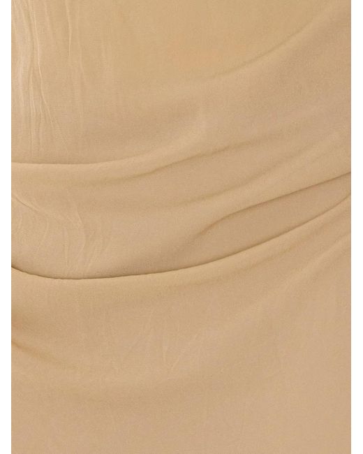 Aniye By White Draped Asymmetric Dress