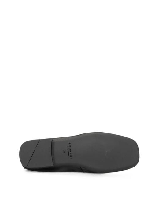 COPENHAGEN Black Leather Mask Loafers