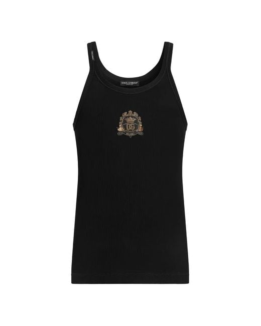 Dolce & Gabbana メンズ ブラック タンクトップ