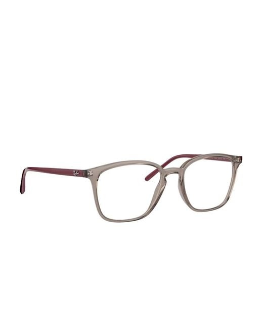 Ray-Ban Gray Square-Frame Glasses
