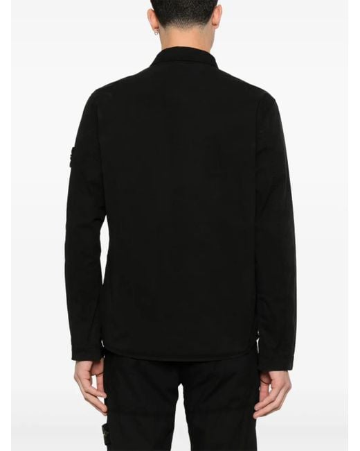 Stone Island Black Compass-Badge Shirt for men