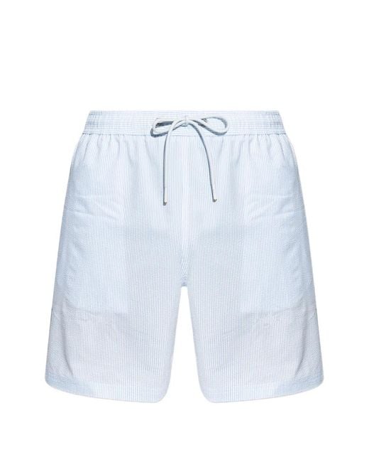 Paul & Shark Blue Striped Swim Shorts for men