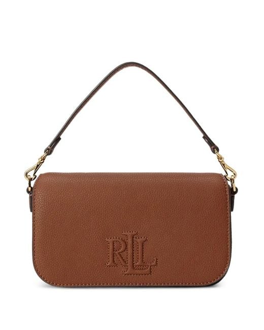 Ralph Lauren Brown Embossed Shoulder Bag