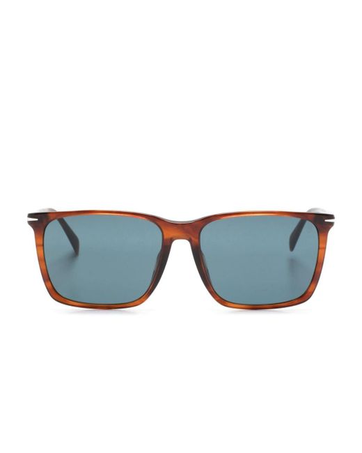 David Beckham Blue Db 1145/g/s Rectangle-frame Sunglasses
