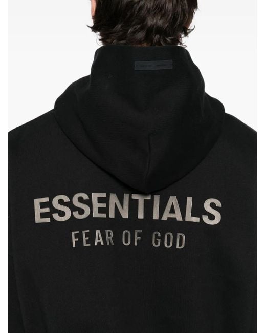 Fear Of God Black Classic Fleece Zip-Up Hoodie for men