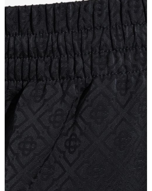 Casablanca Black Monogram-Pattern Track Pants for men