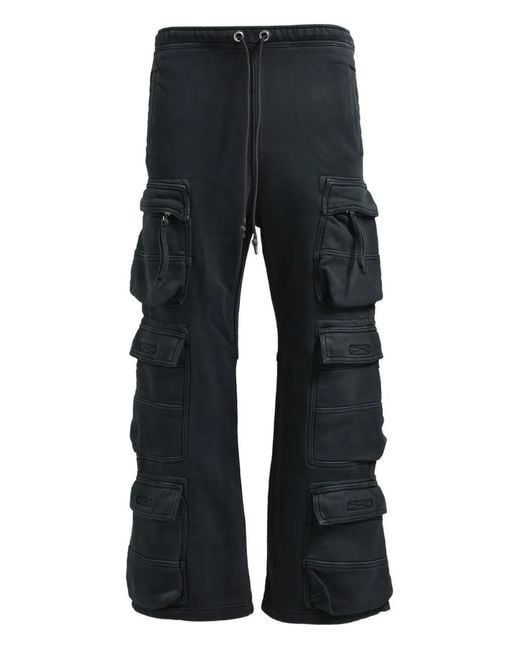 BREATH Blue Fade Cargo Track Pants for men