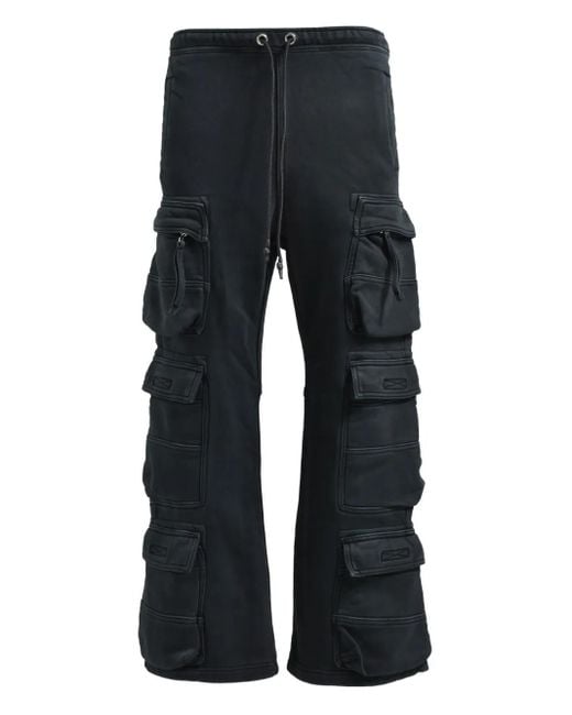 BREATH Blue Fade Cargo Track Pants for men