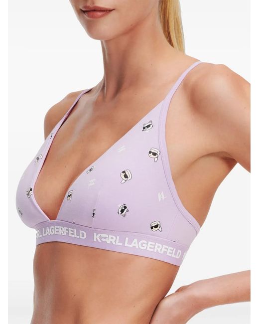 Karl Lagerfeld Pink Ikon 2.0 Padded Bralette