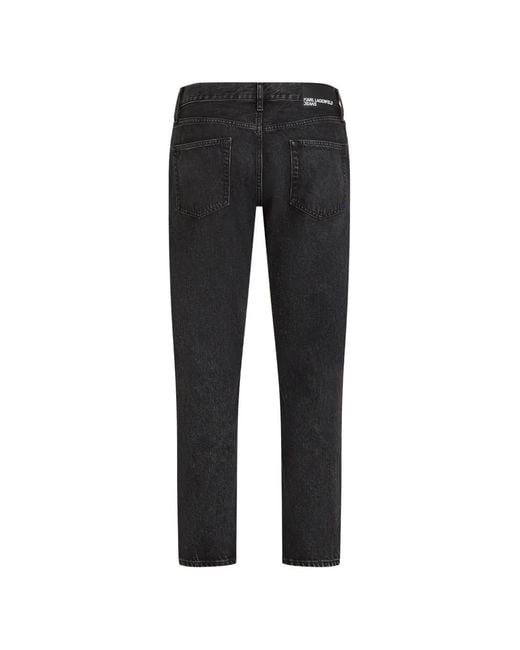 Karl Lagerfeld Black Tapered Jeans for men