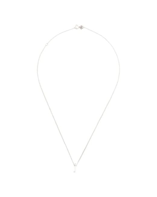 Le Gramme White Collier À Pendentif À Design D'Initiale for men