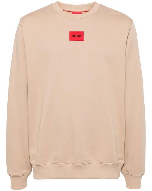 Sweat À Patch Logo HUGO pour homme en coloris Natural