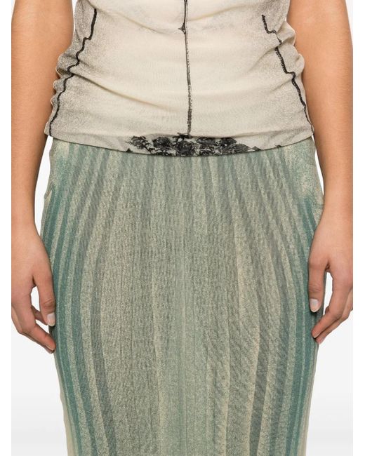 Jean Paul Gaultier Spiral マキシスカート Green