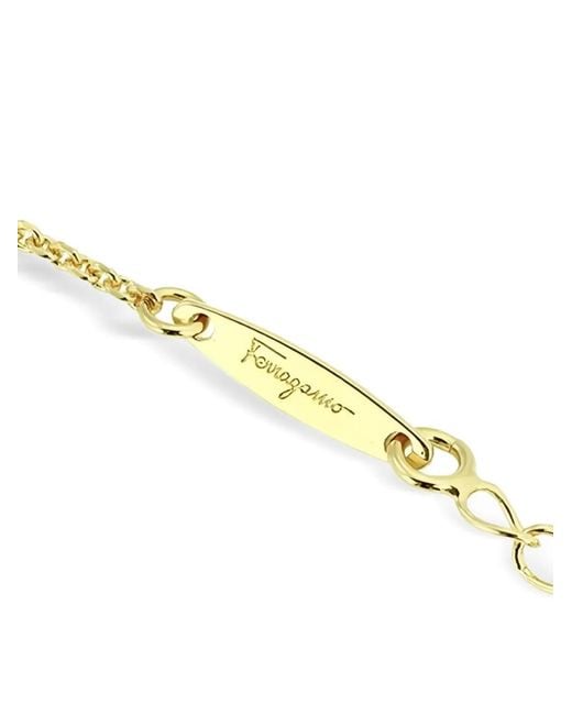 Ferragamo Metallic Crystal Embellishee Necklace