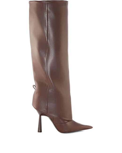 Gia Borghini Brown 110Mm Ros31 Knee-High Boots